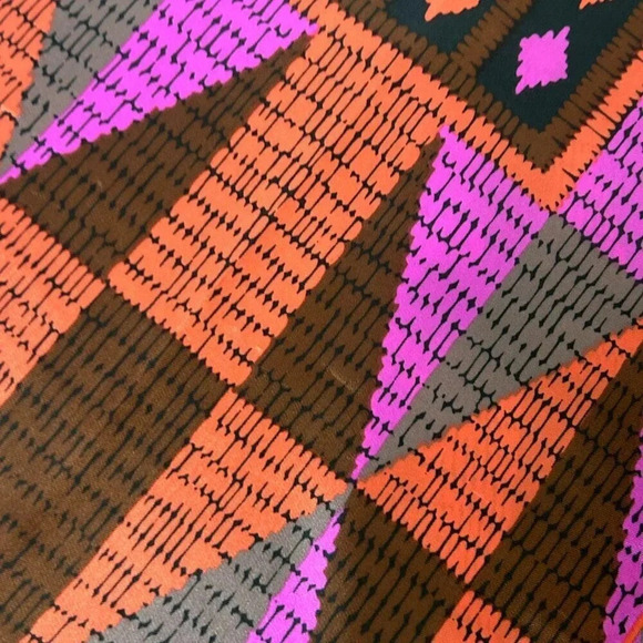 Vintage 60s Robinson Golluber Japanese Acetate Geometric Rectangular Scarf - Picture 4 of 6